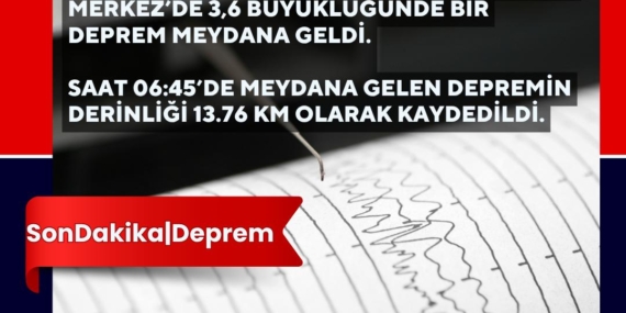 Elazığ Merkez’de 3.6 Büyüklüğünde DEPREM!